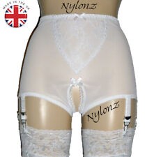 NYLONZ Vintage Style 'GIRDLET' / 6 Strap Suspender Girdle Black - Made In UK