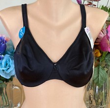 Vintage New With Tags Bali No Poke Wire® Seamless Full Figure Underwire Bra  With Lace Baby Blue 38DD 
