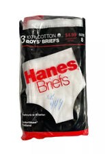 vintage hanes underwear 1990s Boys Briefs Youth Size Medium 10-12 90s pkg  of 6