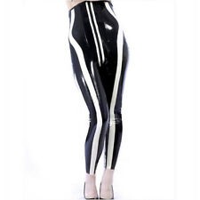 Latex Rubber Gummi Leggings Penishülle Women/Men Black Pants Gummihose