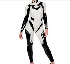 547 Men latex full catsuit open eyes with transparent material gummi 0.4mm